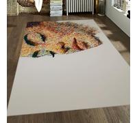 BYLEEHOMED Tapis d’Espace Abstrait Moderne Visage Abstrait de Salon d’entrée Doux et lavables Tapis de Portrait de Femme pour Appartement Salle de Jeux 80x150cm