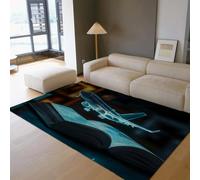 BYLEEHOMED Tapis pour Le Salon thème Science-Fiction d’Avion Ultra Doux Lavable pour Salle de Jeux Tapis antidérapant pour la Maternelle Filles garçons dortoir pour Adolescents 120x180cm