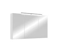 byLIVING Spree/Corps Blanc Mat avec Portes Miroir, Armoire Suspendue avec Fonction Soft-Close, éclairage LED Inclus, Armoire de Salle de Bain avec boîte de Prise et Interrupteur, l 100 x H 60 x P 20