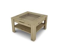 byLIVING Table Basse Ralph/Table Basse Moderne avec Insert en Verre et tiroir spacieux Aspect chêne Artisanal/Table d'appoint avec Beaucoup d'espace de Rangement (l x H x P) 67 x 43 x 67 cm