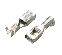 BYLSAGWHT Lot de 1000 connecteurs câbles Automobiles 4,8 mm, bornes d'épissure, boîte à fusibles, Faisceau, Broches Femelles DJ621-4, x 0,8B