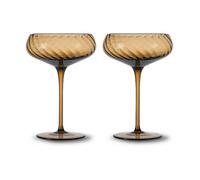 Byon Coupe à champagne Opacity 30 cl lot de 2 Marron