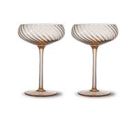 Byon Coupe à champagne Opacity 30 cl lot de 2 Pêche