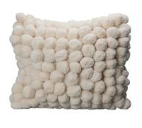 Byon Coussin Pom Pom 45x45cm Blanc cassé