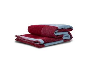 Byon Plaid Embrace 130x200 cm Bleu clair-bordeaux