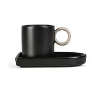 Byon Tasse à espresso avec soucoupe Niki Black-beige