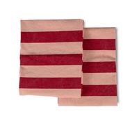 Byon Torchon Leya Stripe 50x70 cm. lot de 2 Rouge-rose