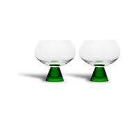 Byon Verre Indy 24 cl. lot de 2 Vert-transparent