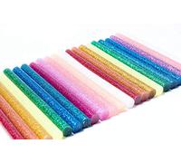 byou Bâton de Colle Chaude,Pailleté Bâtons Colle 100 pièces 7 * 100mm Thermofusible Coloré Paillette pour Décoration Créative Ecriture Sceau Réparation Bricolage 10 Couleurs