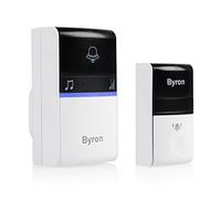 Byron DBY-23412UK Ensemble de sonnette portable sans fil, portée de 100 m, 16 mélodies Blanc