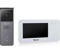 Byron DIC-25512 Interphone vidéo filaire - 10,9 cm (4,3") - LCD - 480 x 272 pixels - Anthracite - Noir - Blanc - IP44 - Aluminium