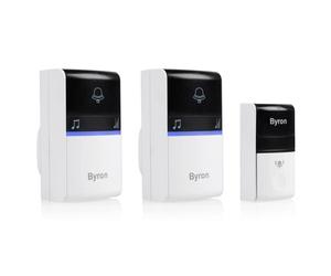 Byron Ensemble de sonnette sans fil avec 2 sonnettes Gris