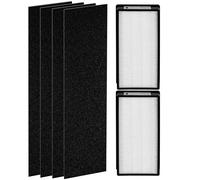 Byseacore 1183900 Filtre HEPA (H13) de rechange compatible avec purificateur d'air Whirlpool APT30010M, APT40010R, APT42010M, APT50010M et APMT2001M, avec lot de 4 préfiltres à charbon actif 817500