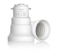 BYSMAH Lot de 2 adaptateurs B22 vers E27 à baïonnette à vis pour ampoule de ventilateur de plafond, convertisseur de douille de base de lampe BC vers ES pour ampoules LED, incandescentes et CFL