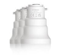 BYSMAH Lot de 3 adaptateurs B22 vers E27 à baïonnette à vis pour ampoule de ventilateur de plafond, convertisseur de douille de base de lampe BC vers ES pour ampoules LED, incandescentes et CFL