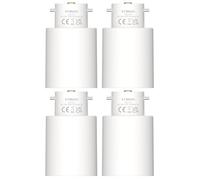 BYSMAH Lot de 4 adaptateurs B22 vers E27 à baïonnette à vis pour ampoule de ventilateur de plafond, convertisseur de douille de base de lampe BC vers ES pour ampoules LED, incandescentes et CFL