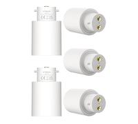 BYSMAH Lot de 5 adaptateurs B22 vers E27 à baïonnette à vis pour ampoule de ventilateur de plafond, convertisseur de douille de base de lampe BC vers ES pour ampoules LED, incandescentes et CFL