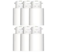 BYSMAH Lot de 6 adaptateurs B22 vers E27 à baïonnette à vis pour ampoule de ventilateur de plafond, convertisseur de douille de base de lampe BC vers ES pour ampoules LED, incandescentes et CFL