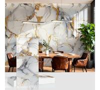 ByteRunning Marbre Carrelage Adhesif Mural Panneau,Imperméable en PVC Autocollants en Tuile Stickers,Autocollants muraux Imitation Carreaux,Dalle De Plafond,LéGer Et Installer Facile,pour Cuisine