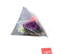BYUTFA 100 pièces Pyramide Sachet de thé Filtre Sachet de thé en Nylon étiquette à chaîne Unique Transparent Vide en Nylon infuseur à thé Sac Cadeau