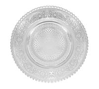 BYYLE ssiette en verre de 14,5 cm, assiette à dessert vintage en verre transparent gaufré pour entrée, fruit, tarte, salade, passe au lave-vaisselle et au micro-ondes