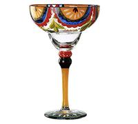 BYYLECL Verre à margarita coloré peint à la main - 270 ml - Verre à cocktail pour anniversaire, mariage, tranche de fruits