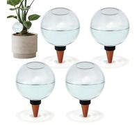 BYZESTY 4 Pièces Boules D'Irrigation pour Plant, Globes D'Arrosage de Plant 500ml, Dispositif D'Arrosage Automatique, Pieux D'arrosage des Plant pour Plantes d'intérieur, Jardin et Balcon