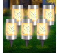 BYZESTY Lanterne Funéraire LED, 6 Pièces Bougie Funéraire à LED, Lampe Funéraire LEDs Étanche, Bougie LEDs, Bougie de Cimetière, Bougie Funéraire D avec Capteur de Luminosité pour Cimetière