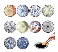 BYZESTY Lot de 10 bols à sauce, en céramique, pour snacks, tapas, bols en céramique, pour manger, servir et décorer - 10 cm de diamètre
