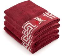 BZ Luxury Lot de Serviettes Bordeaux 4 pièces - 50x100 cm | en Bambou & Coton - Douces, absorbantes & durables - Serviettes pour Salle de Bain, invités, Spa | Certifiées Oeko-TEX