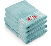BZ Luxury Lot de Serviettes Turquoise 4 pièces - 50x100 cm | en Bambou & Coton - Douces, absorbantes & durables - Serviettes pour Salle de Bain, invités, Spa | Certifiées Oeko-TEX