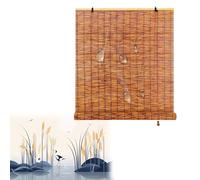 BZCKBZ Store Bambou Exterieu Protection Solaire Rideau De Paille Tissé À La Main Rideaux en Roseau Interieur Filtrage De La Lumière 50 55 60 70 80 90 100 110 120 130 140 150 160cm