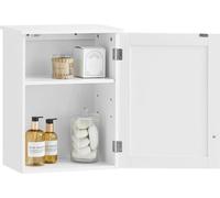 BZR19-W Armoire suspendue, 1 porte, blanc, env. 40×52×23 cm, pour salle de bain/cuisine, comme armoire à pharmacie