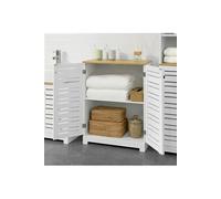 BZR41-W Meuble Bas Placard de Rangement Armoire pour Cuisine, Meuble de Salle de