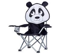 C.A.O. - Fauteuil Pliant Enfant en Tube Acier - Toile Polyester 600D - Panda - Longueur 33 cm - Largeur 33cm - Hauteur H65 cm - Assise H 26 x31x24 cm