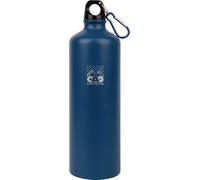 C.A.O. - Gourde en Aluminium 1 Litre Bleu Marine avec Tétine Sport Rabattable - sans BPA - Réutilisable pour Sport, Randonnée et École - Hauteur 27 cm - Diamètre 8 cm