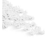 C CRYSTAL LEMON Lot de 394 lettres blanches, chiffres et symboles (1,9 cm) - Accessoires pour tableau en feutre, idéal pour personnaliser vos panneaux de messages interchangeables