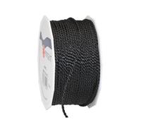 C.E. Pattberg MOSEL Ficelle noir, 50 m de Cordelette Tissée, Largeur 2 mm, Accessoire pour Décoration, Bricolage, Travaux Manuels et Emballage Cadeau