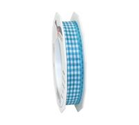 C.E. Pattberg Präsent Vichy Ruban métallique Turquoise/Blanc 15 mm x 20 m