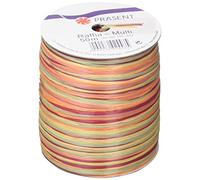 C.E. Pattberg Raffia Rubans en Raphia de Viscose Multicolores, Bobine de 50 m de Cordons pour Emballage Cadeau, 5 Fils de Décoration et Bricolage, Ruban Décoratif pour Présents