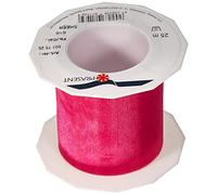 C.E. Pattberg SHEER corail (rose) Ruban en Organza scintillant et soyeux, Rouleau de 25 m, Largeur 72 mm, Accessoire de Décoration & Bricolage, Ruban Décoratif pour Présents et Table de Fête