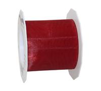 C.E. Pattberg SHEER rouge rubis Ruban en Organza scintillant et soyeux, Rouleau de 25 m, Largeur 72 mm, Accessoire de Décoration & Bricolage, Ruban Décoratif pour Présents et Table de Fête