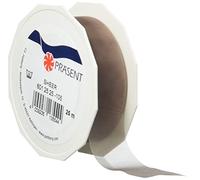 C.E. Pattberg SHEER taupe Ruban en Organza scintillant et soyeux, Rouleau de 25 m, Largeur 25 mm, Accessoire de Décoration & Bricolage, Ruban Décoratif pour Présents et Table de Fête