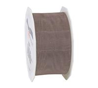 C.E. Pattberg SHEER taupe Ruban en Organza scintillant et soyeux, Rouleau de 25 m, Largeur 40 mm, Accessoire de Décoration & Bricolage, Ruban Décoratif pour Présents et Table de Fête