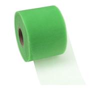 C.E. Pattberg VERONA rouleau de tulle citron vert, 50 m de rouleau tulle blanc, largeur 72 mm, ruban décoration mariage champêtre, couture et emballage de cadeaux