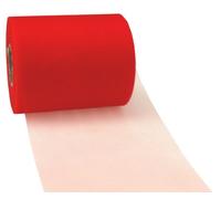 C.E. Pattberg Verona Rouleau de Tulle Rouge, 50 m de Rouleau Tulle Blanc, Largeur 112 mm, Ruban décoration Mariage champêtre, Couture et Emballage de Cadeaux