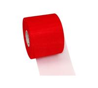 C.E. Pattberg Verona Rouleau de Tulle Rouge, 50 m de Rouleau Tulle Blanc, Largeur 72 mm, Ruban décoration Mariage champêtre, Couture et Emballage de Cadeaux
