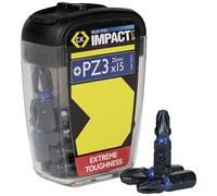 C.K Blue Steel T4560 PZ3D15 Embout cruciforme 15 pièces vis Pozidriv