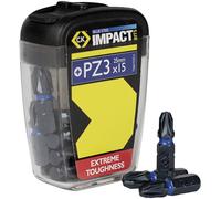 C.K Blue Steel T4560 PZ3D15 Embout cruciforme 15 pièces vis Pozidriv technologie Torsion Control