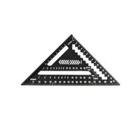 C.K Équerre de charpentier 180 mm en aluminium multifonction pour traçage | Butée Intégrée pour Repères à 90° et 45°, Échelles Métrique, HIP-VAL et Degrés, Guide de Perçage et Sciage, Lecture Nette
